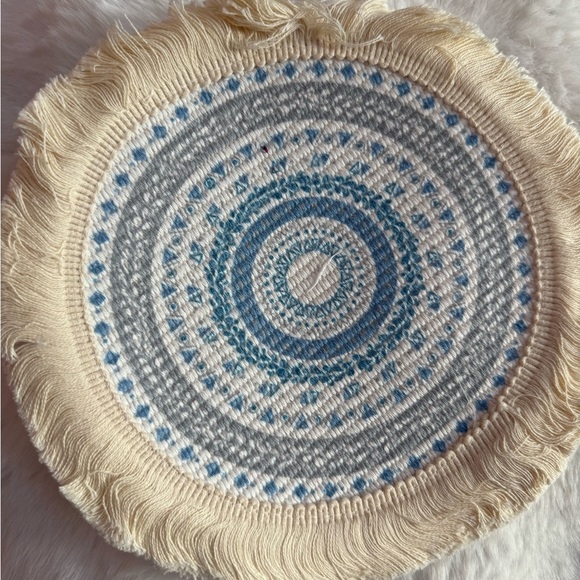 - Round boho placemats 9x9 washable cotton tea spot Mats ( 4 ) - Picture 2 of 16